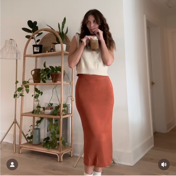RITA ROW maxi orange skirt - Picture 4 of 6
